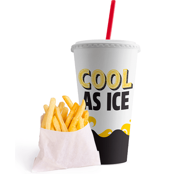 Fries and a soft drink